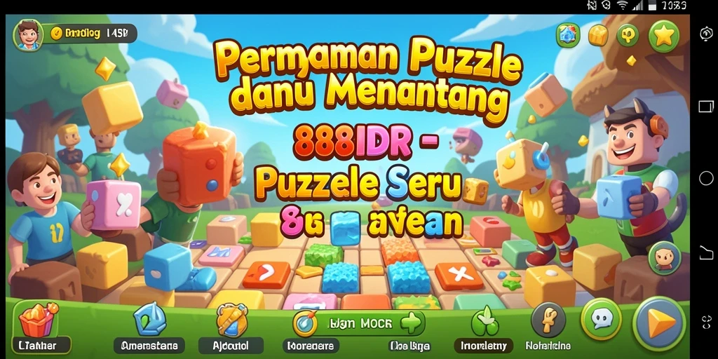 Screenshot gameplay 888IDR menunjukkan tantangan puzzle yang menarik.