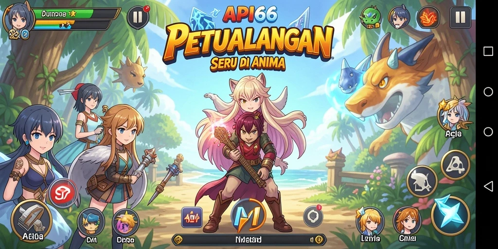 Tangkapan layar menampilkan aksi seru karakter dalam permainan Anime.