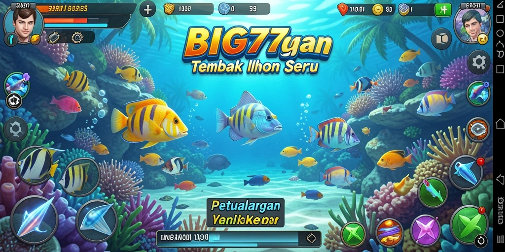 Tampilan gameplay seru Tembak Ikan di BIG77.