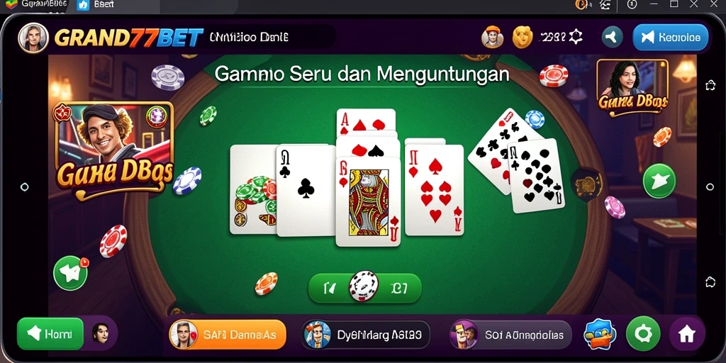 Gameplay seru dalam GRAND77BET yang menampilkan tantangan domino.