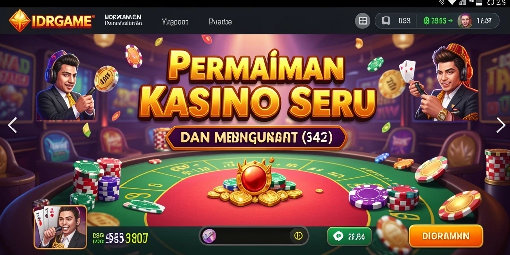 Tampilan gameplay IDRGAME yang menarik dengan beragam permainan kasino.