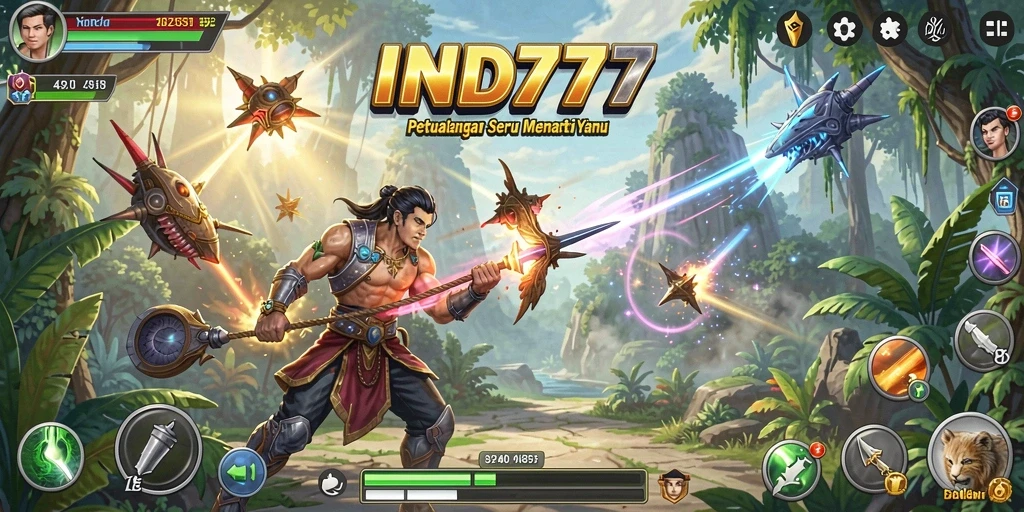 Tangkapan layar yang menunjukkan aksi seru di dalam game petualangan.