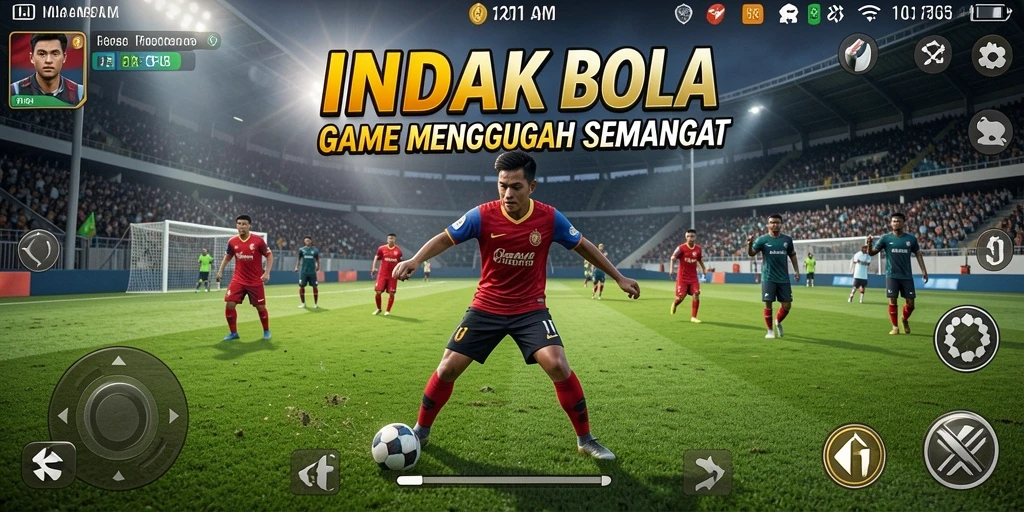 Gameplay menegangkan di lapangan sepak bola.
