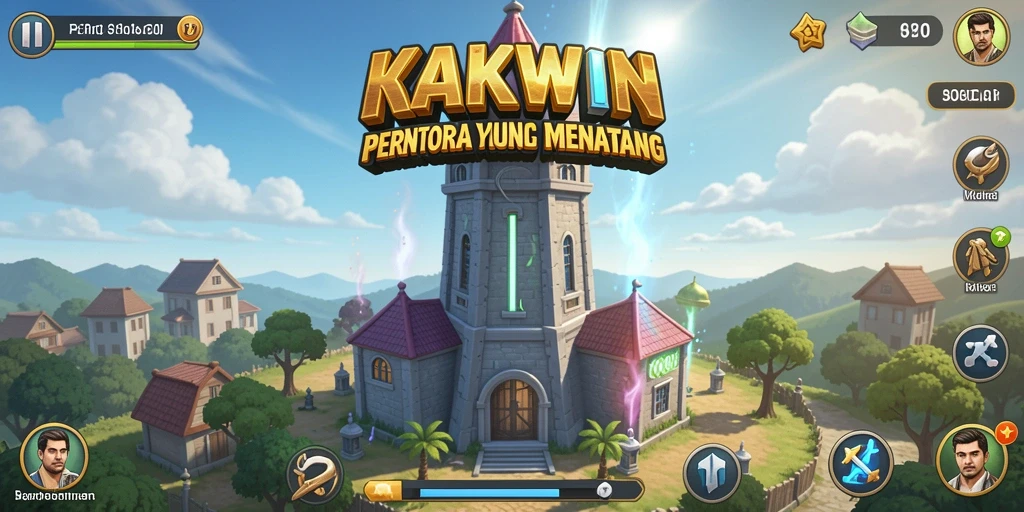 Tampilan gameplay KAKWIN yang intens dan strategis dalam Tower Defense.