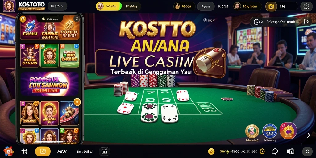 Tampilan gameplay seru dari KOSTOTO Live Casino.
