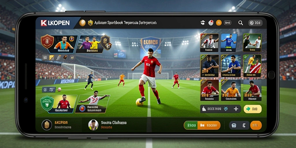 Tampilan gameplay menarik dan intuitif dari LKOPEN untuk taruhan olahraga.