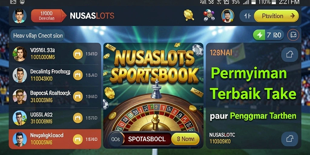 Screenshot utama NUSASLOTS menampilkan aksi taruhan olahraga yang menarik.