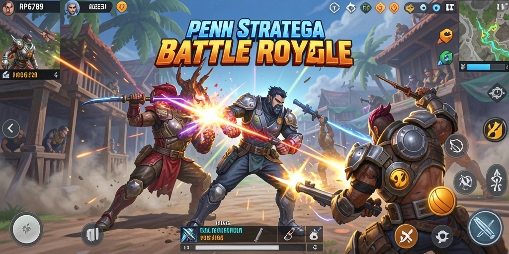 Screenshot menunjukkan gameplay seru RP6789 di arena Battle Royale.