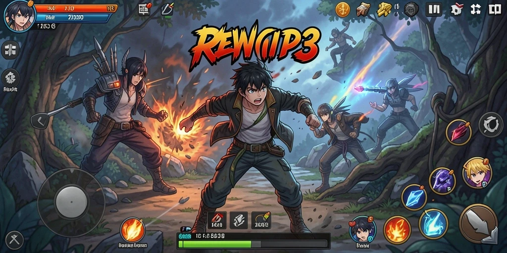 Screenshot dari gameplay RVIP3 yang penuh aksi menarik.