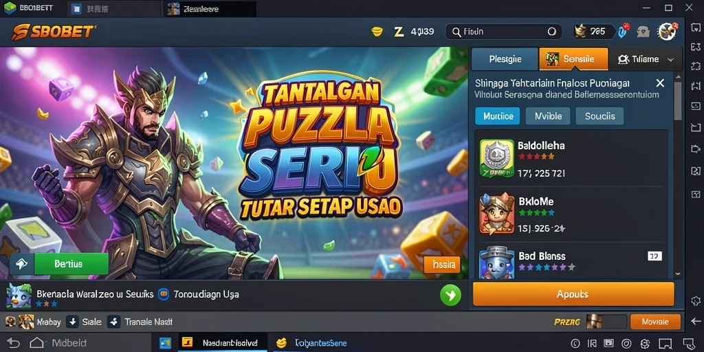Screenshot SBOBET menampilkan gameplay Puzzle yang menantang dan menghibur.