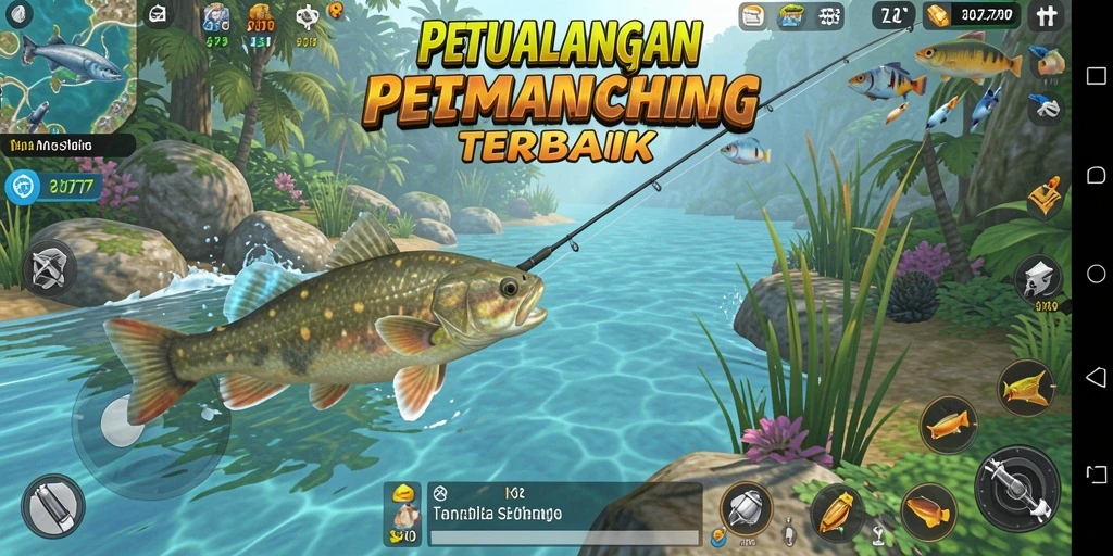 Tampilan menakjubkan dari gameplay memancing di SL777.
