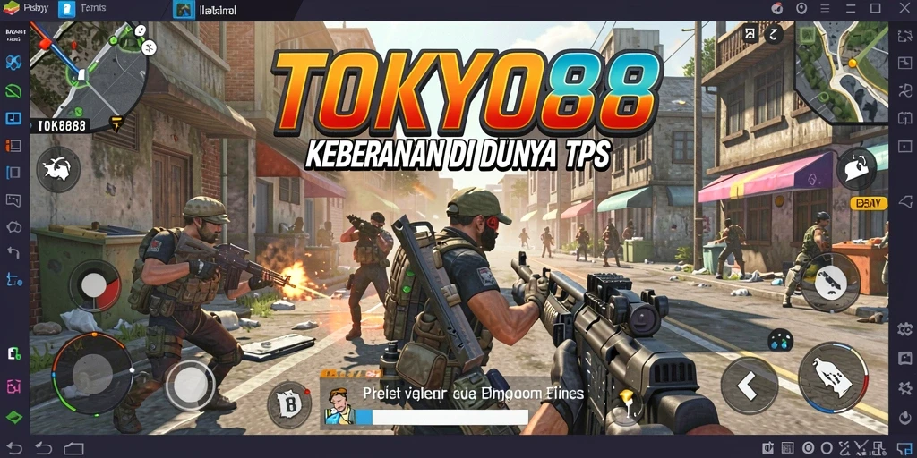 Screenshoot dari gameplay epik TOKYO88 dengan aksi seru di medan perang.